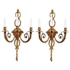 Pair Brass Regency Style Sconces