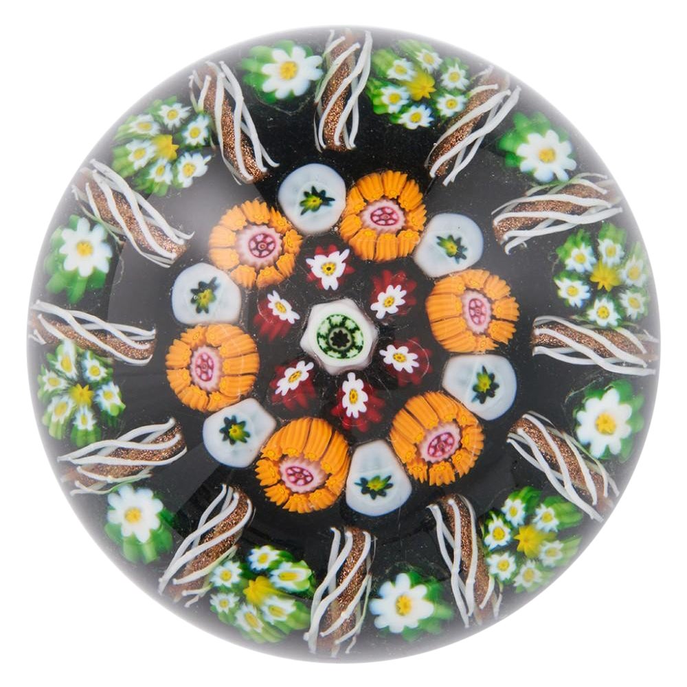 A Paul Ysart Concentric Millefiori Paperweight, c1950