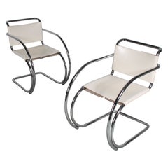 Paar MR20-Stühle von Mies Van Der Rohe für Knoll International, USA, 1970