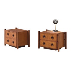 Pair of Nightstands, Brazilian Design by Celina Decorações, Freijó Wood, 1960s