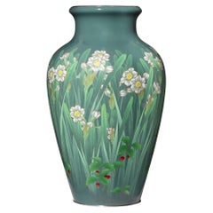 Japanische Cloisonné-Emaille-Vase von Ando Jubei