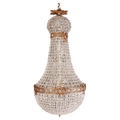 Chandelier à panier du 20e siècle de style Biedermeier Candélabre