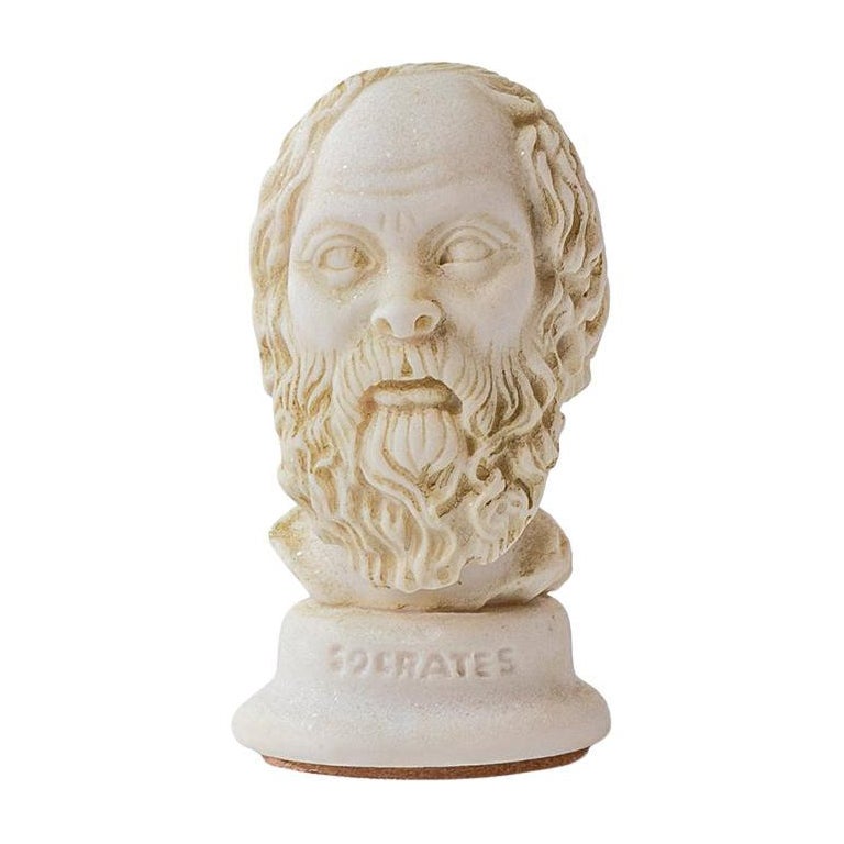 Socrates-Büste aus komprimiertem Marmor pulverbeschichtet „Ephesus-Museum“ im Angebot