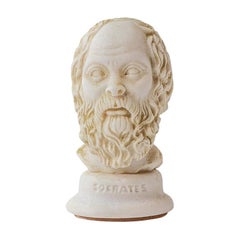 Statua del busto di Socrate realizzata con polvere di marmo compresso 'Museo di Efeso'