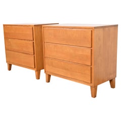 Leslie Diamond for Conant Ball and Ball Mid-Century Modern Solid Birch Bedsides Chests (commodes en bouleau massif)