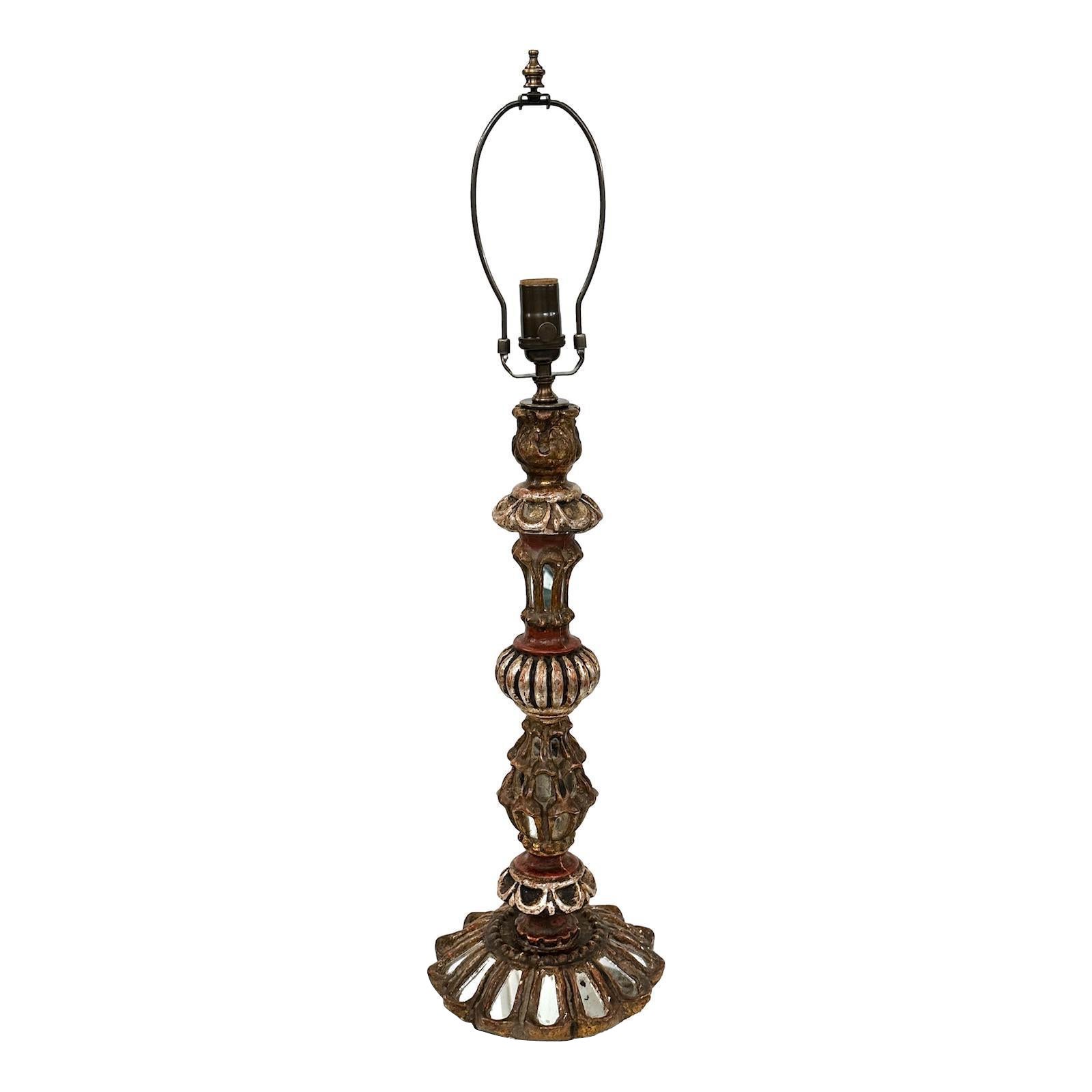 Antique Candlesitck Lamp For Sale