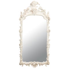 French Painted Rococo Style Mirror