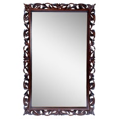 Miroir d'appoint en cerisier, finition Brown