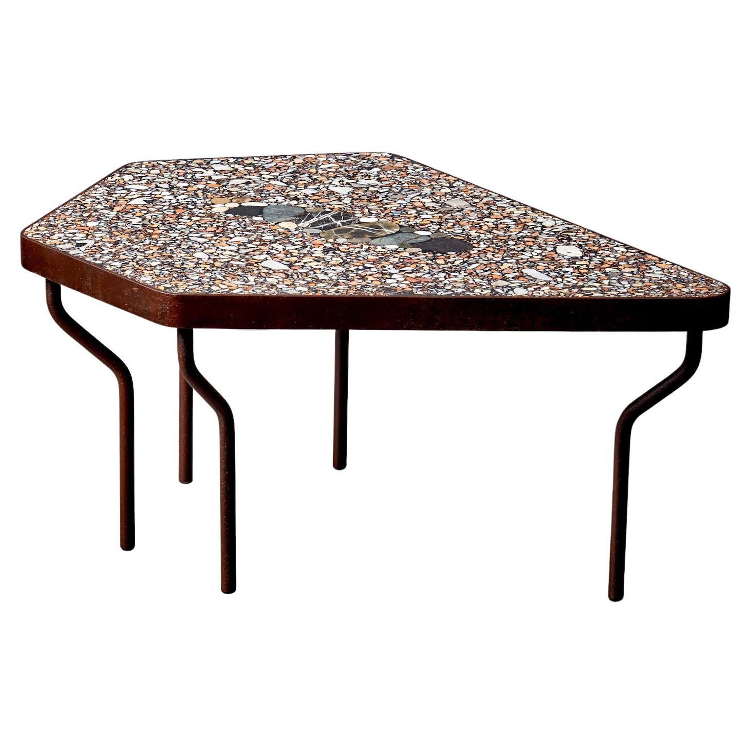 Handcrafted Terrazzo Coffee Table "Prince Willi" by Felix Muhrhofer For Sale
