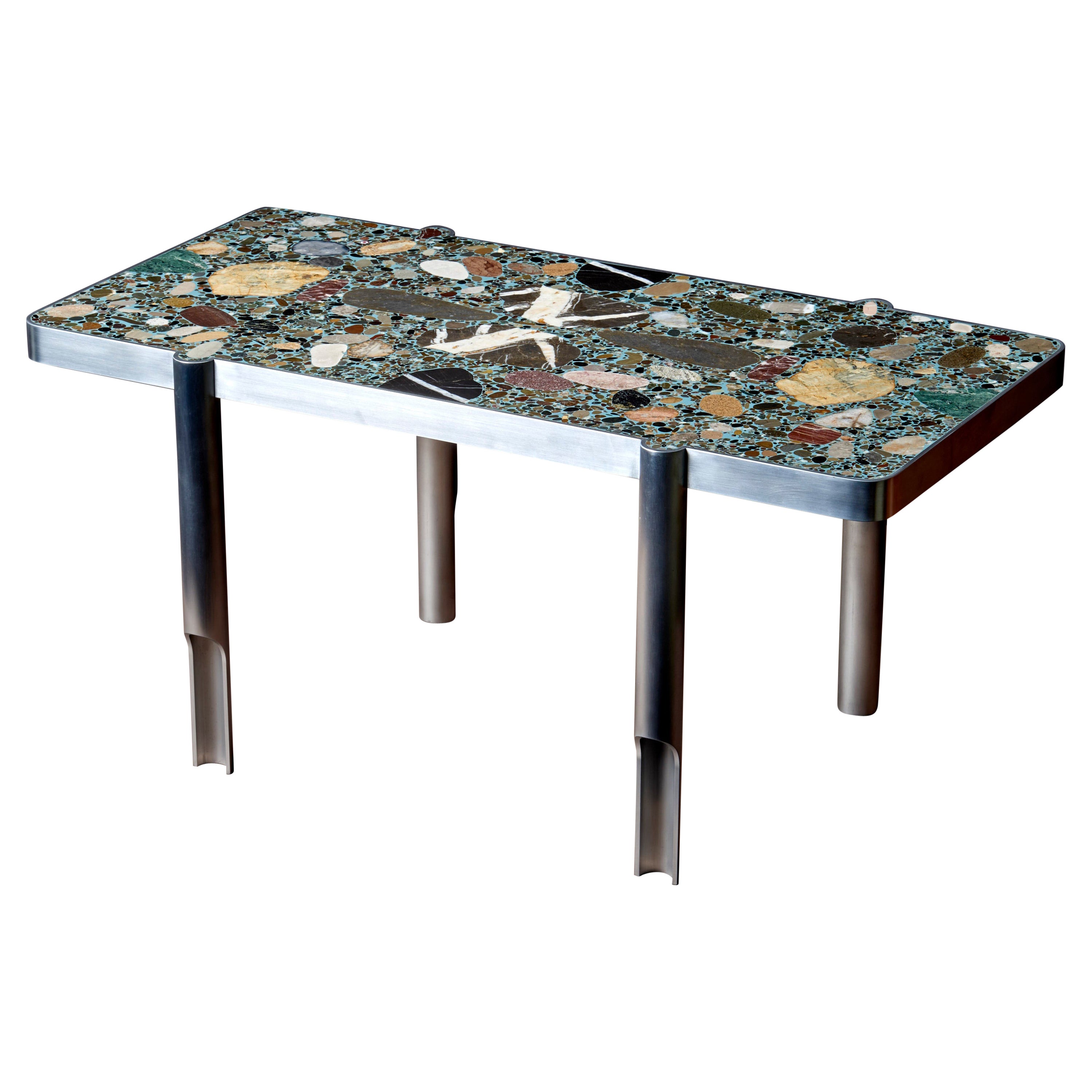 Handcrafted Terrazzo Coffee Table "Deacon Federico 1" by Felix Muhrhofer  For Sale