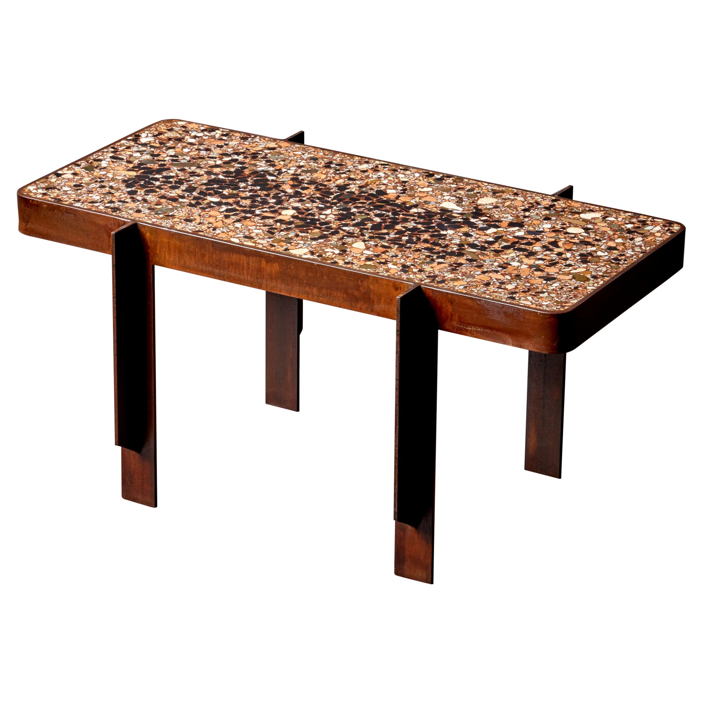 Handcrafted "Admiral Whitney 2" Terrazzo Coffee Table by Felix Muhrhofer