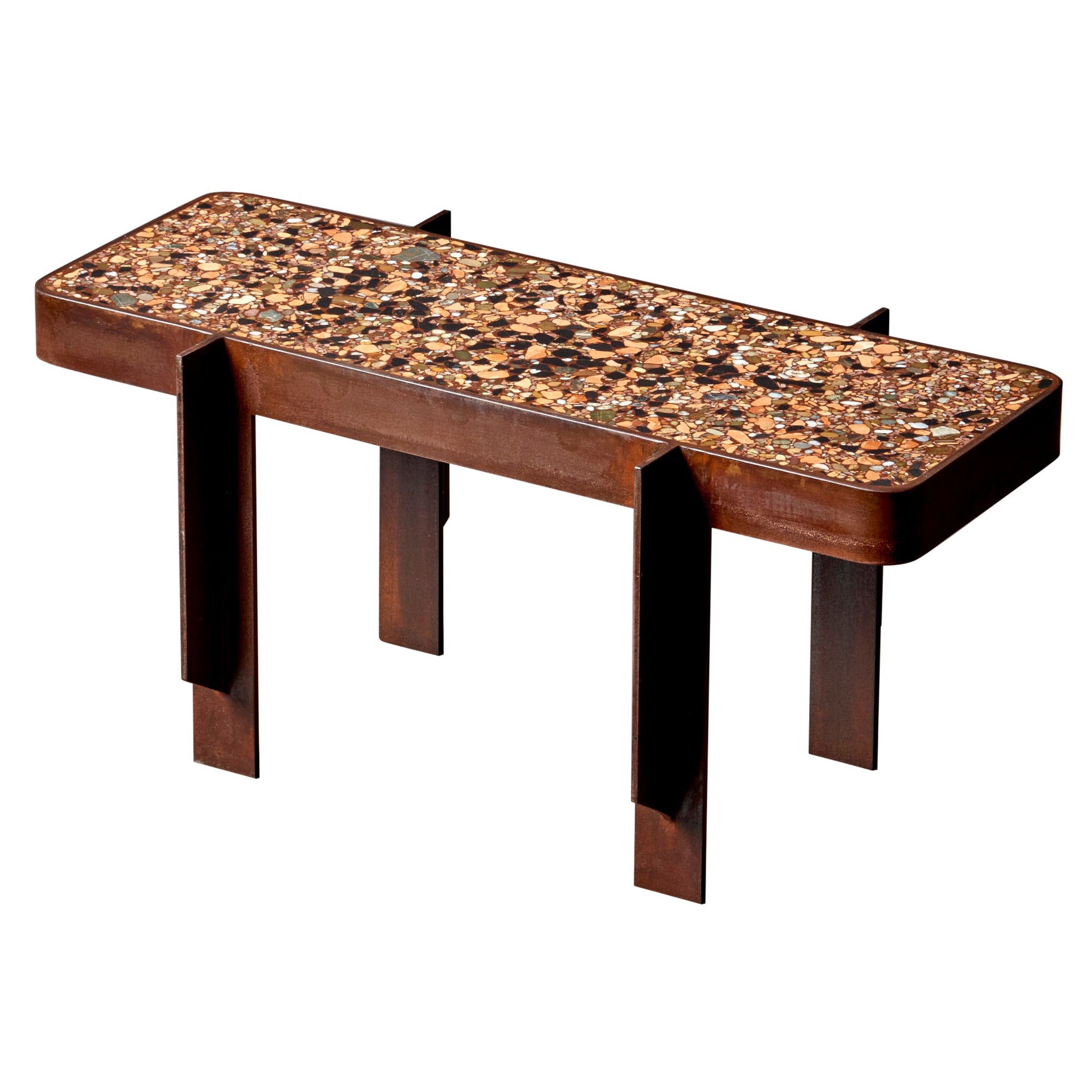Handcrafted "Admiral Whitney 3" Terrazzo Coffee Table by Felix Muhrhofer For Sale