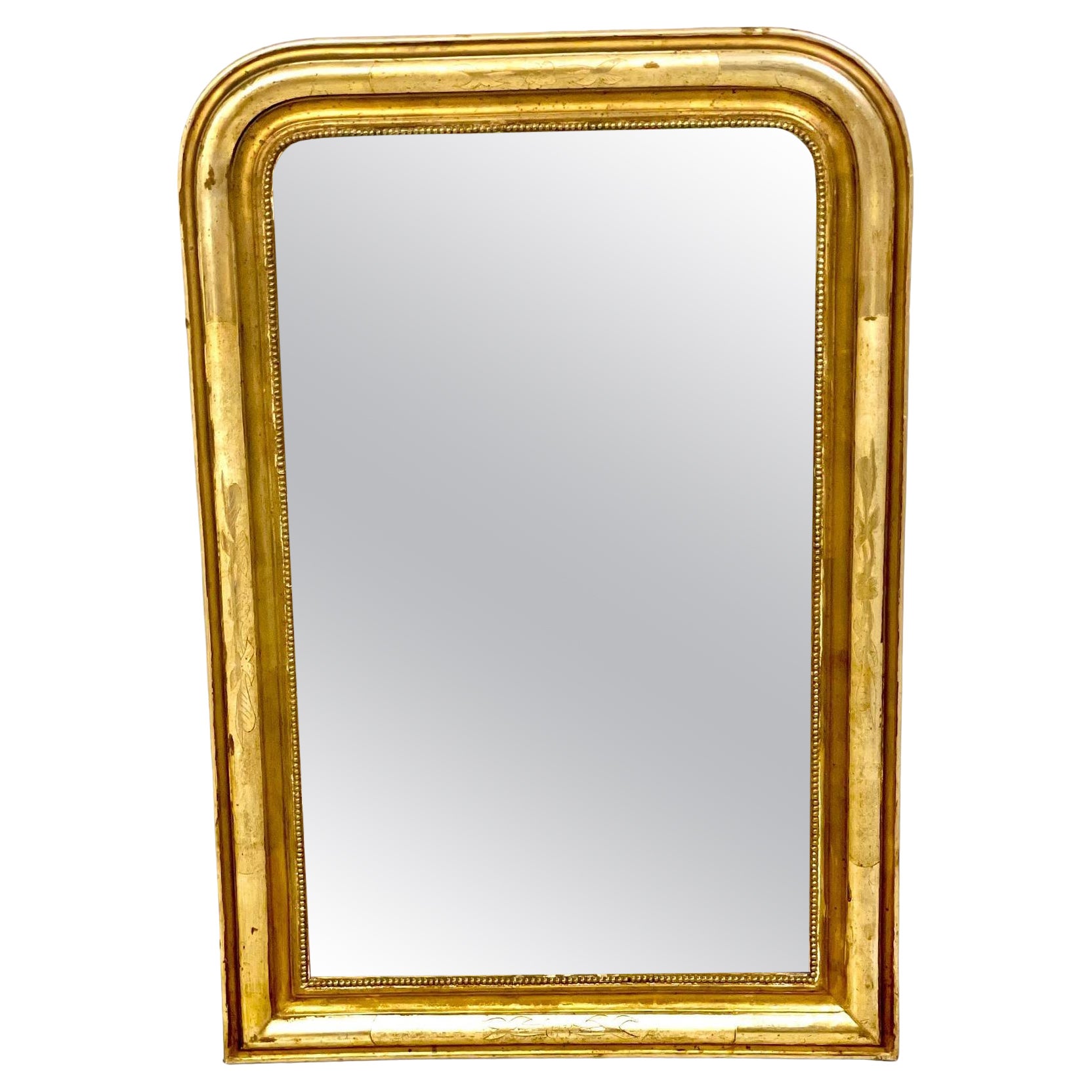 Miroir en bois doré d'époque Louis Philippe