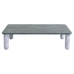 Medium Green and White Marble "Sunday" Coffee Table, Jean-Baptiste Souletie