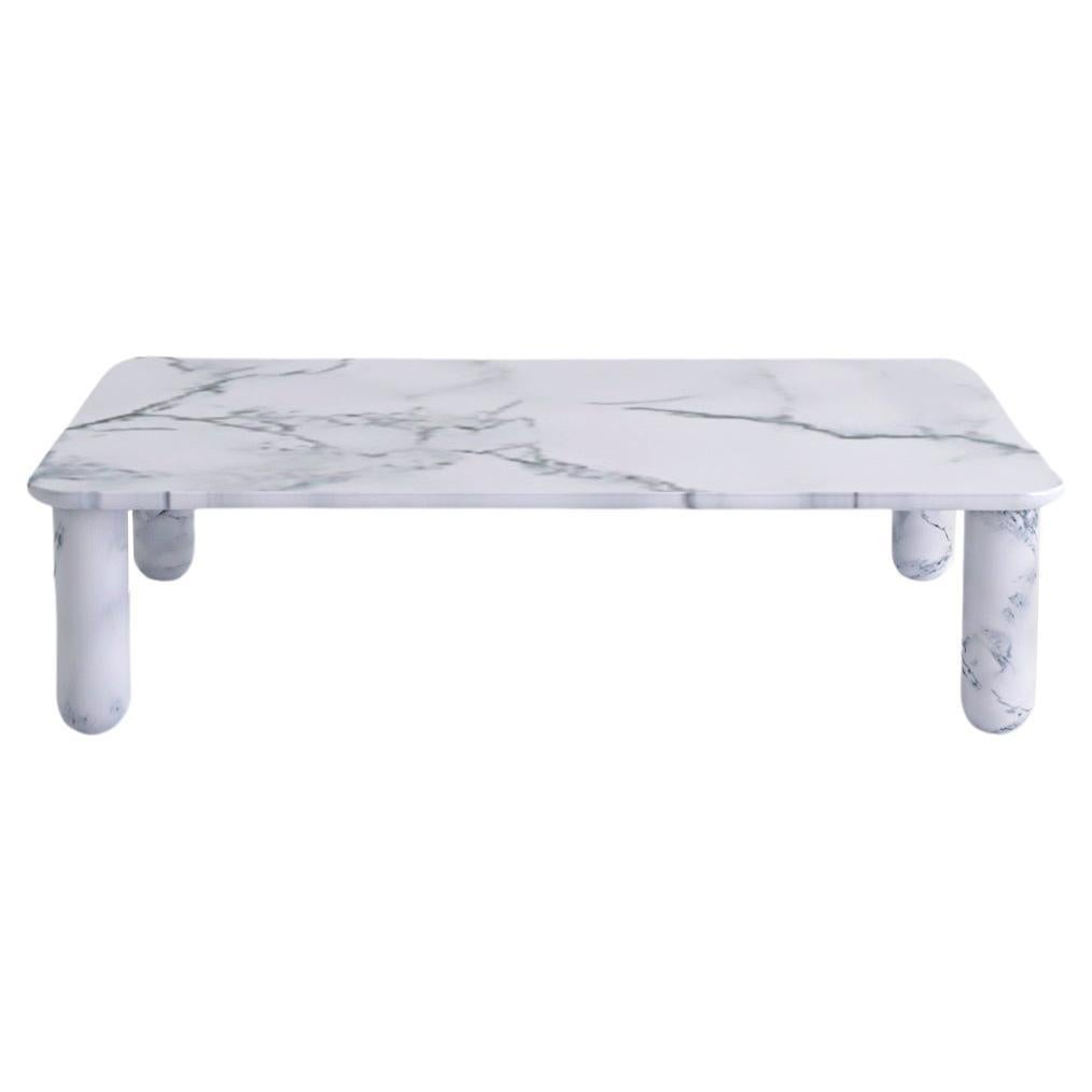 Table basse « Sunday » en marbre blanc de taille moyenne, Jean-Baptiste Souletie
