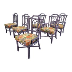 Ficks Reed Rattan Pagoda Dining Chairs