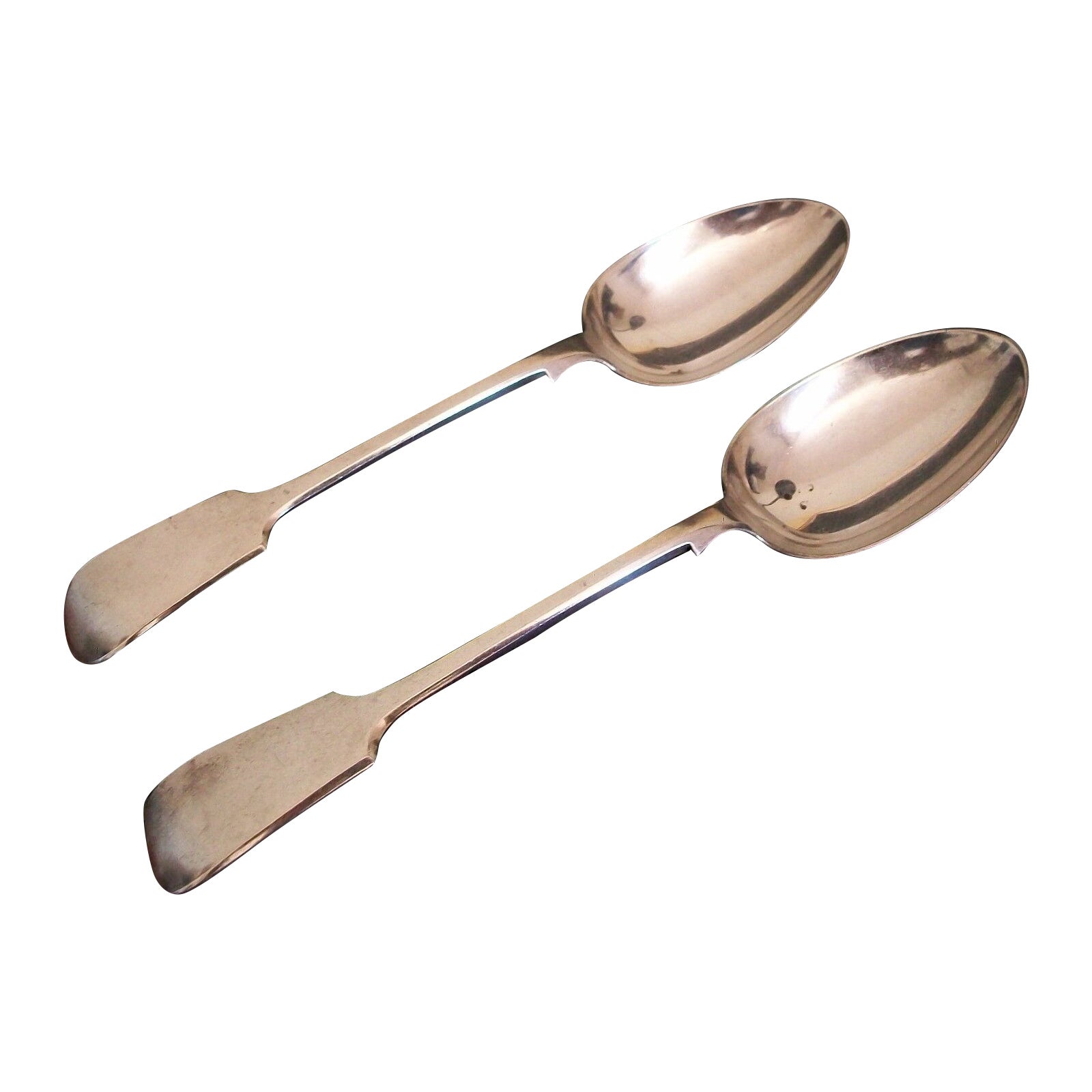 William Hutton & Sons, Antique Silver-Plate Serving Spoons, U.K., circa 1900 For Sale