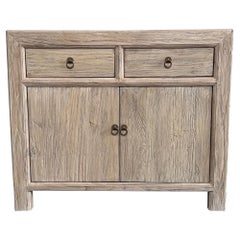 Luna Reclaimed Elm Wood Cabinet with Drawers