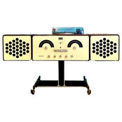 Gws244 Mid-Century Modern Stereo Console Brionvega Rr-126 Record Player Refurbed