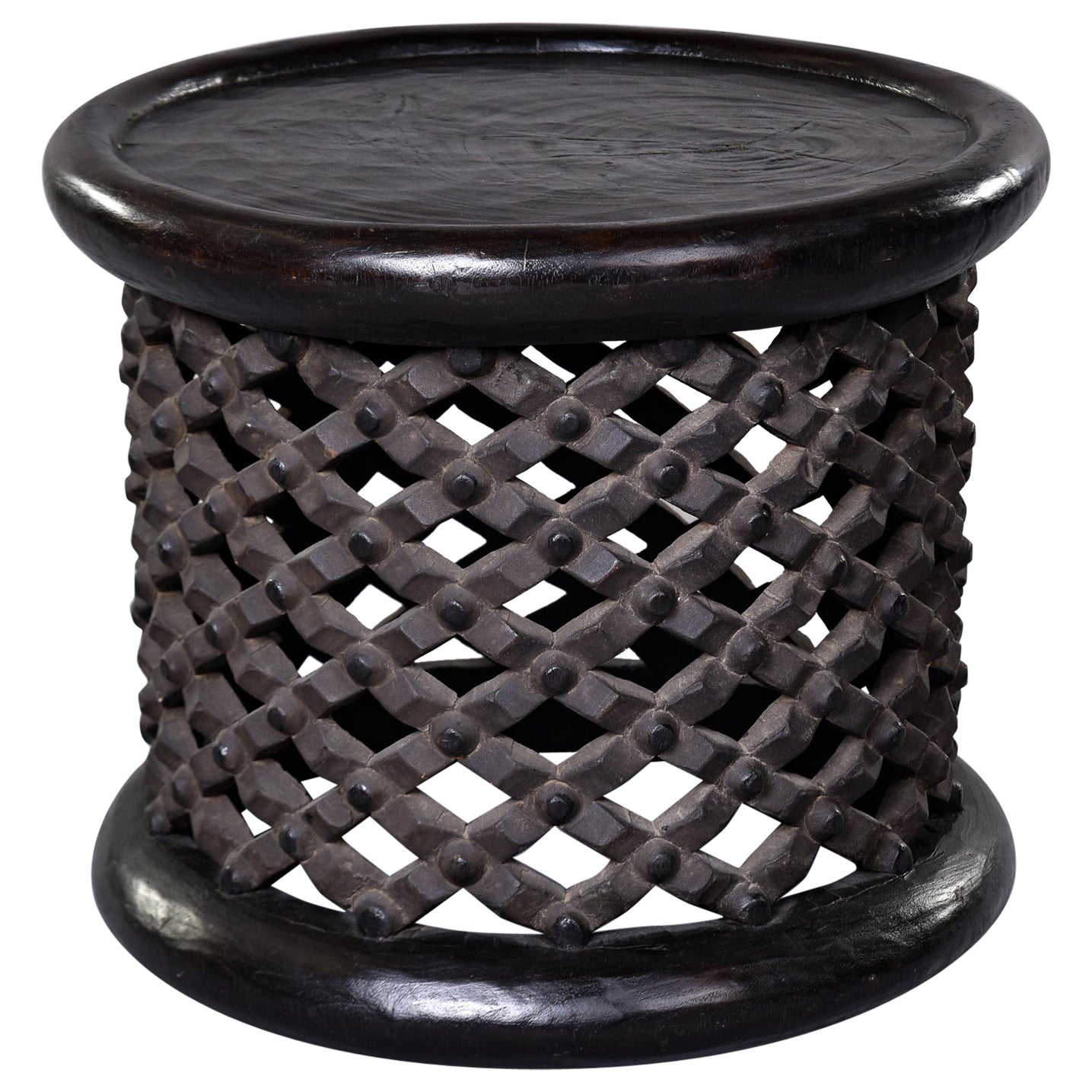 Vintage Hand Carved Bamileke Stool or Table from Cameroon For Sale