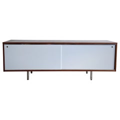 George Nelson Credenza for Herman Miller, Walnut and White Lacquer, 1960s