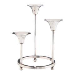 Vintage A WMF Stainless Steel Candelabrum, c1925