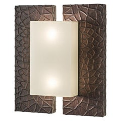 Theba Wall Lamp with Structure in walnut and tortoise shell effect