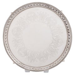 Footed Sterling Silver Salver London, 1861