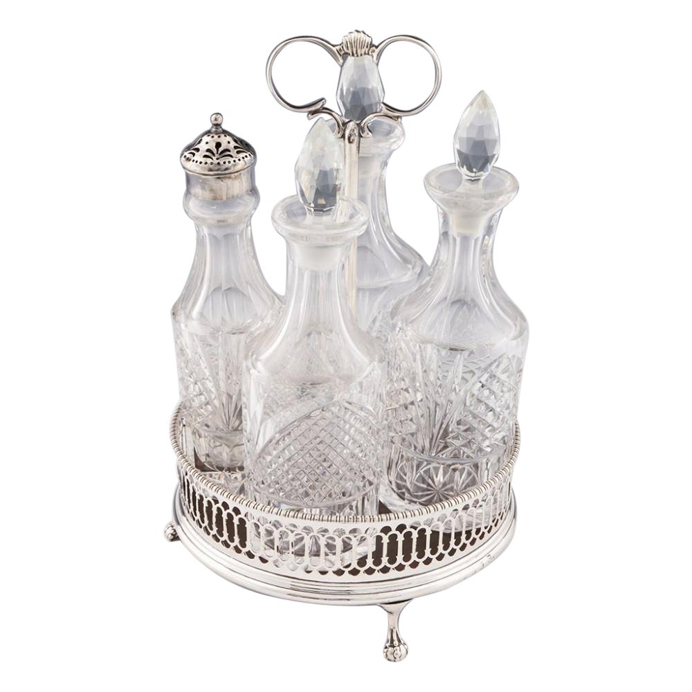 Georgian Sterling Silver Cruet, 1774 For Sale