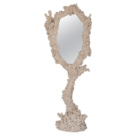 Contemporary Mirror, Recycled Aluminum, Resin and Steel, Elissa Lacoste, Modern