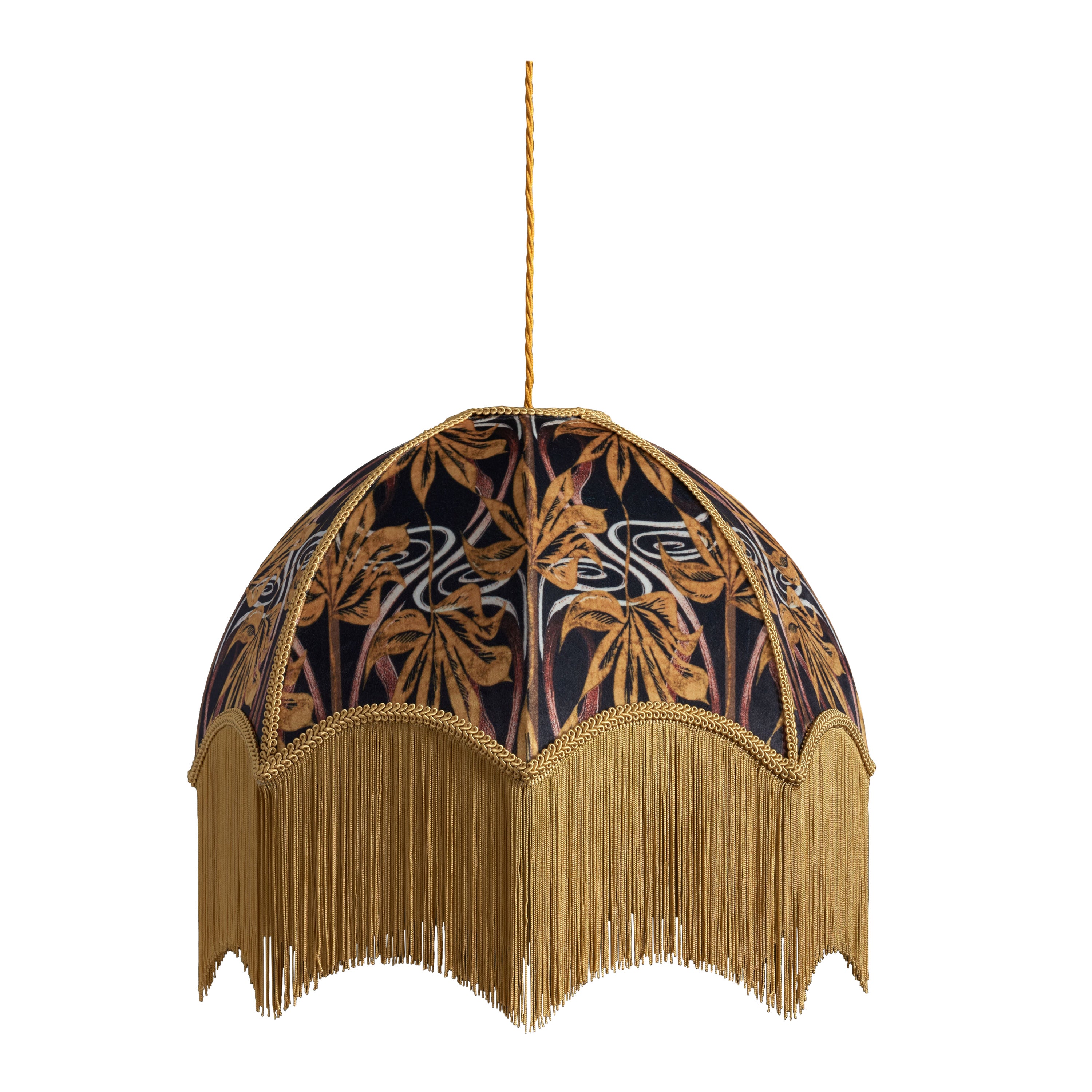 Dianne Gold Lampshade with Fringing - Small For Sale
