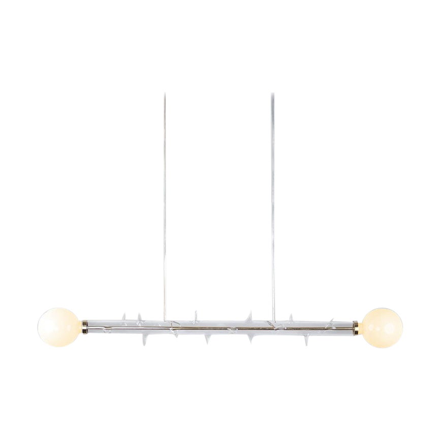 Stem Glass Hanging Lamp by Diego Olivero Studio For Sale