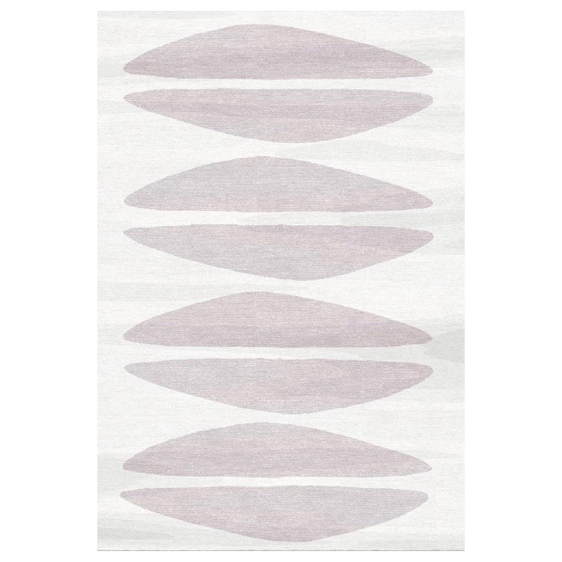 "Horizon" Contemporary Area Rug in Himalayan Wool and Mulberry Silk