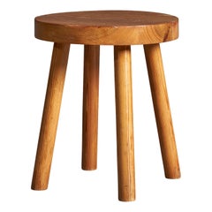 Tabouret de designer suédois, pin, Suède, années 1970