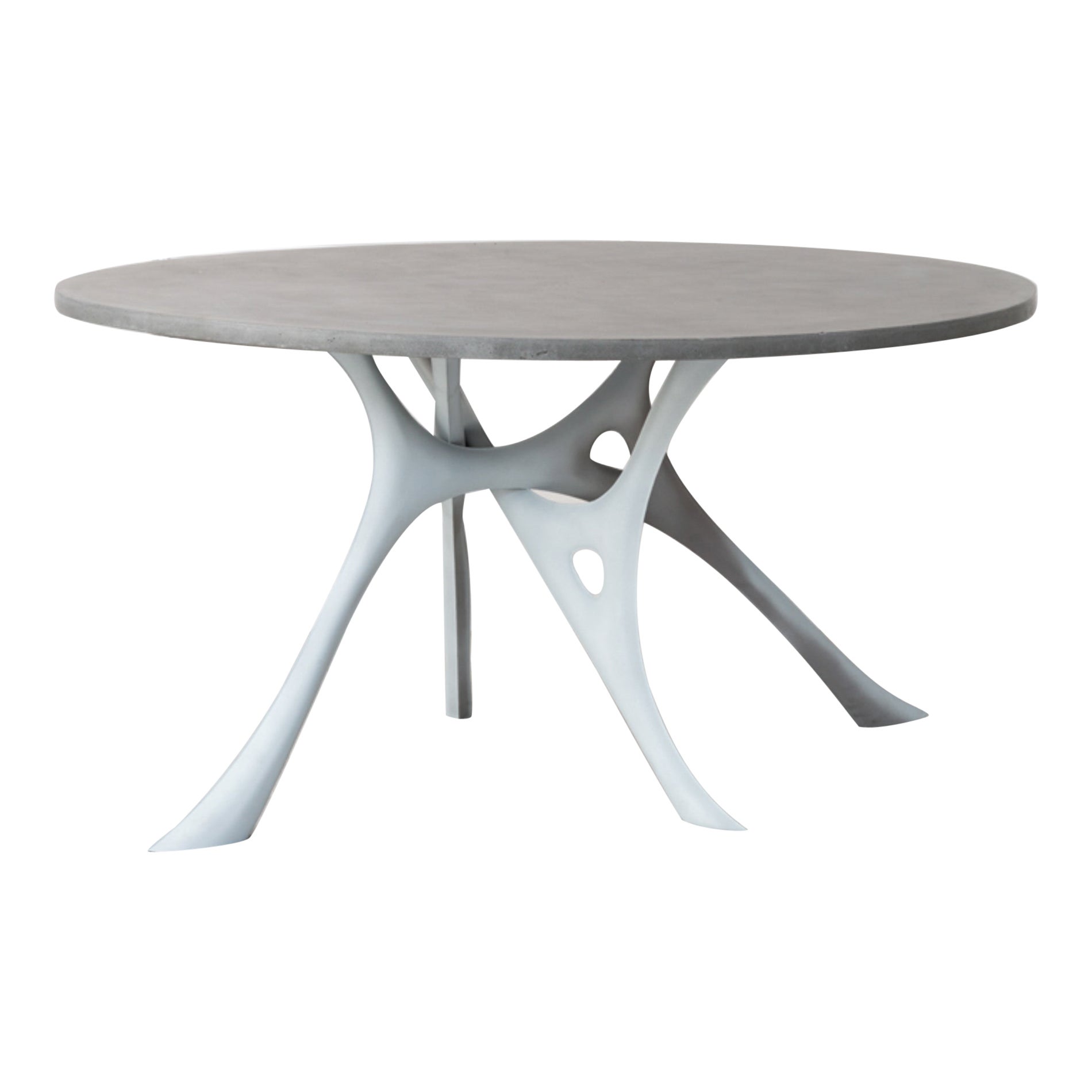 Table ronde contemporaine 'Morph' de Zieta, acier et béton