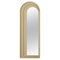 Beige Modernist Lacquered Mirror