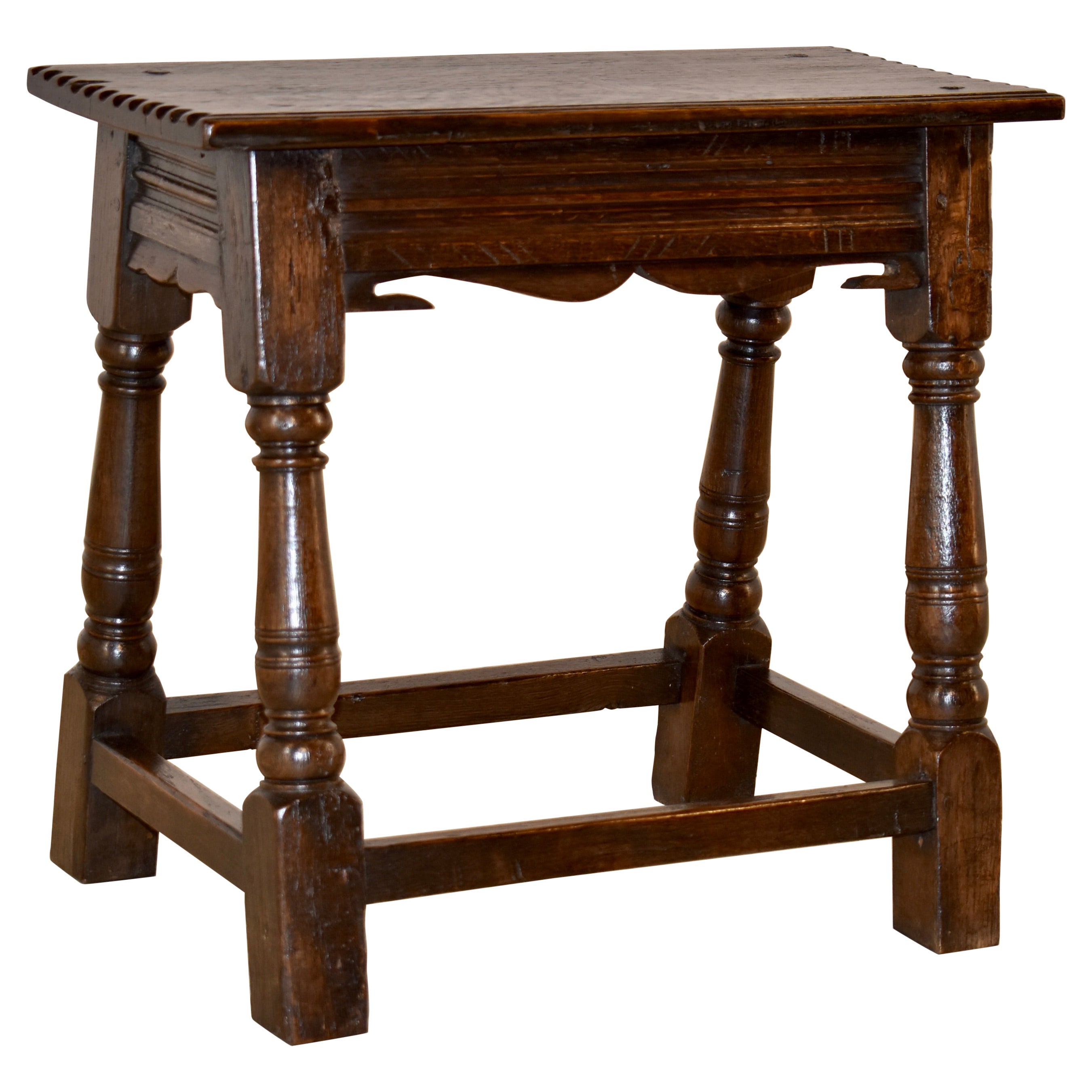 Early Oak Joint Stool, circa 1690-1720 For Sale