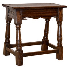 Antique Early Oak Joint Stool, circa 1690-1720