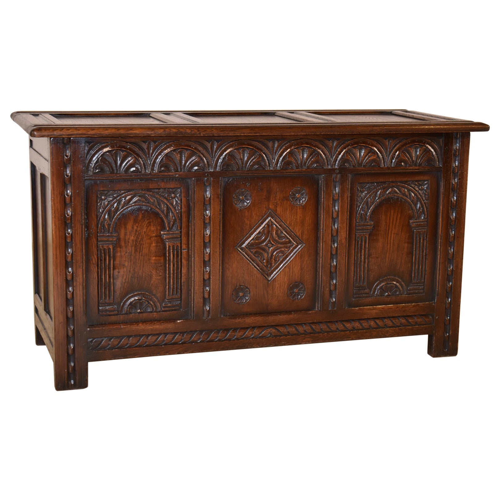 Edwardian Oak Blanket Chest, circa 1900 For Sale