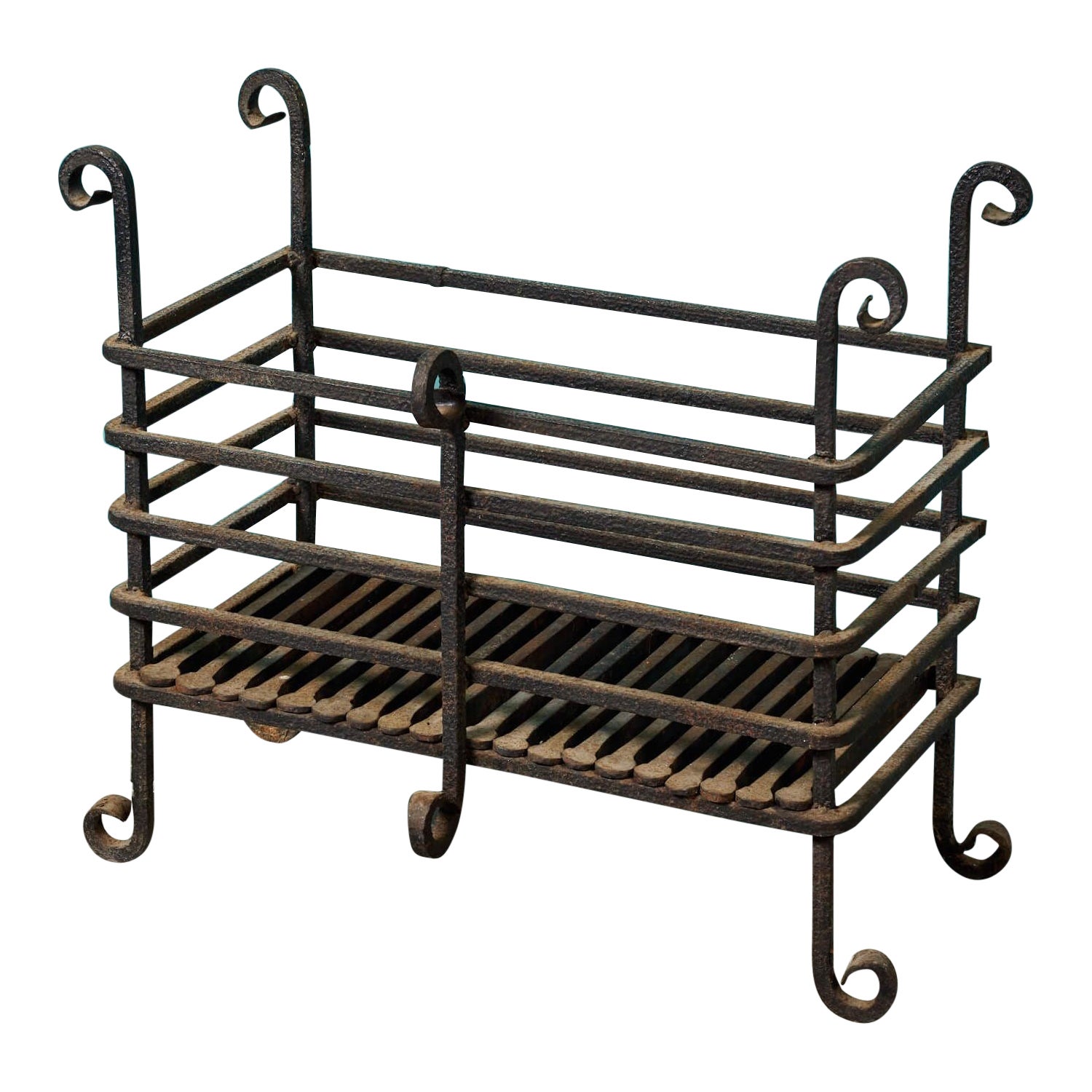 Large Victorian Revival Wrought Iron Fire Brazier