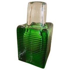 Frantisek Vizner 2005, Hand Blown Green Glass Vase