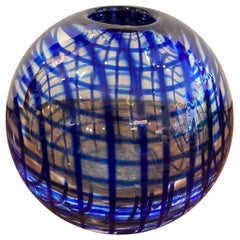 Czech  Swirl Round Ball Vase designed by Jan Kocavik, 2004