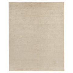 Rug & Kilim’s Contemporary Rug in Beige and Off-White, Reversible