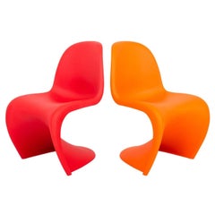 Verner Panton Vitra Modern Side Chairs, Pair