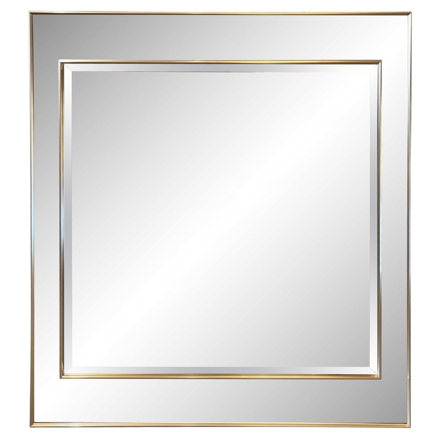 Vintage 1980s Labarge Mirror with Rose Gold Detailing For Sale