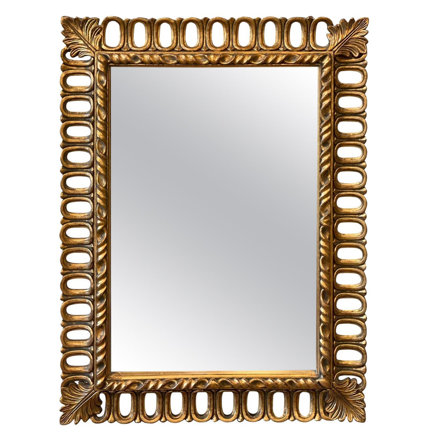 Miroir vintage doré en vente