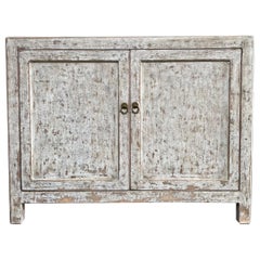 Reclaimed Painted Wood Cabinet with 2 Doors