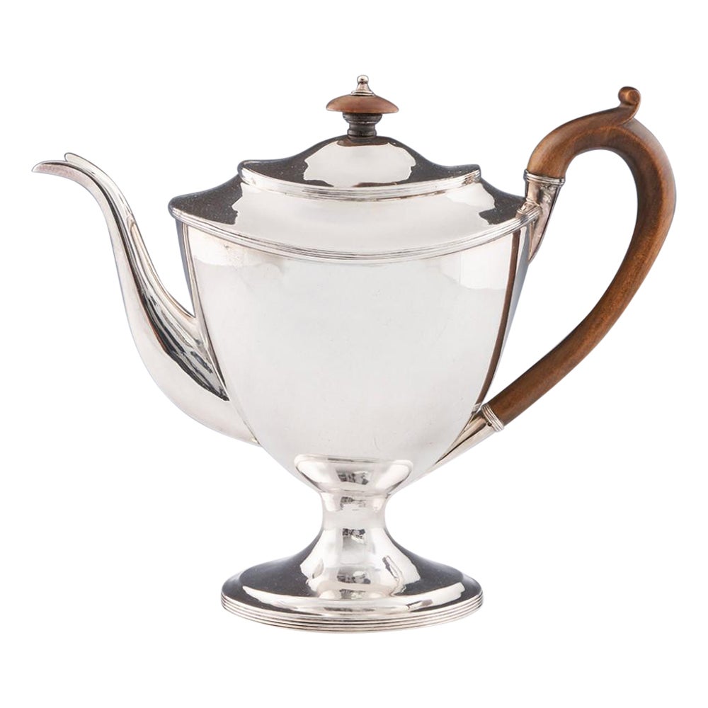 A George III Sterling Silver Coffee Pot London, 1805 For Sale