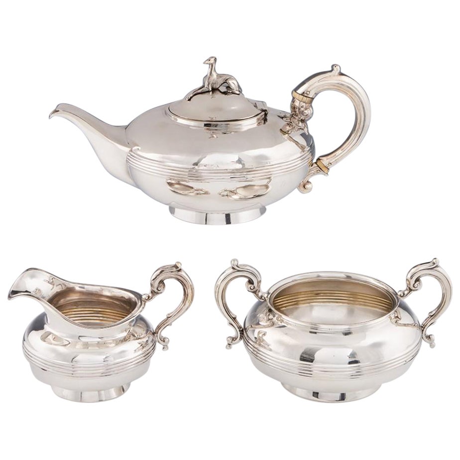 A Sterling Silver Tea Set London, 1856 For Sale