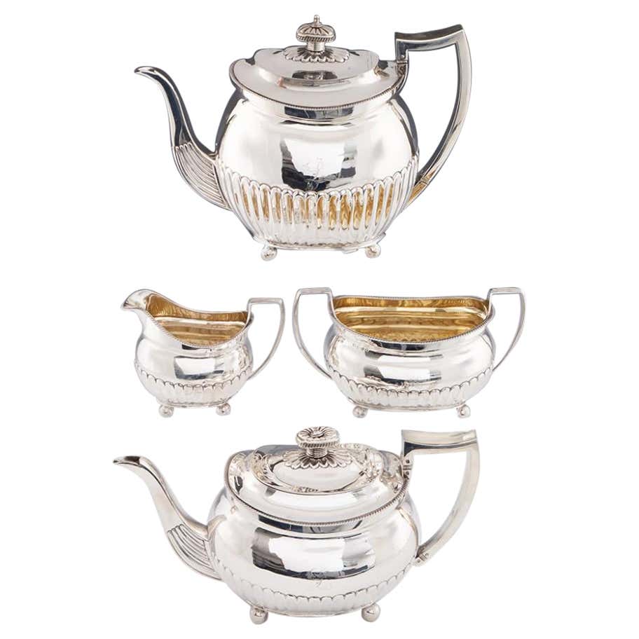 Antique English Sterling Silver 6-Piece Tea /Coffee Service /Goldsmiths ...